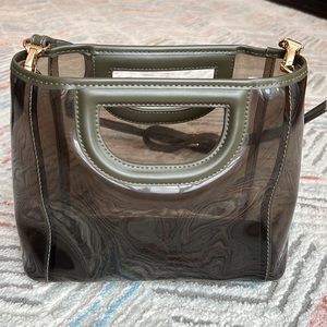 Transparent Bag with green olive tone